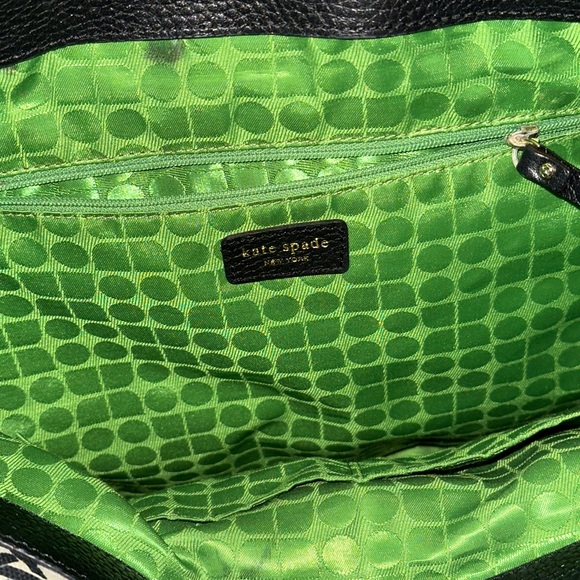 Kate Spade Black and White Blakely Keswick Canvas Leather Tote Bag - Picture 6 of 8